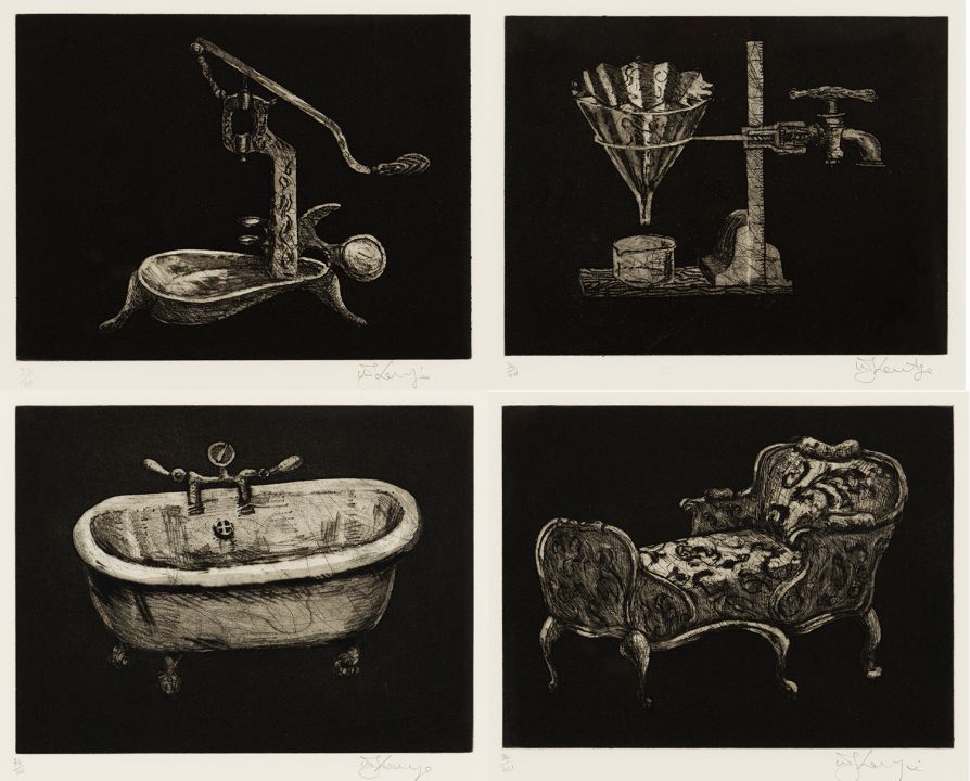 William Kentridge; Black Objects, four