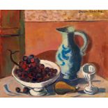 Maurice van Essche; Still Life with Grapes and Jug