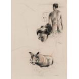 William Kentridge; Untitled: Man, Woman and Warthog