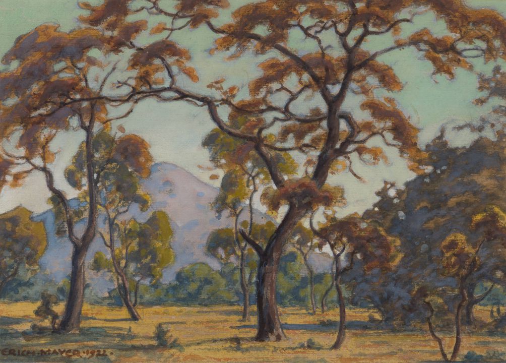 Erich Mayer; Landscape with Trees