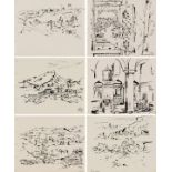 Walter Battiss; Hadhramaut, Portfolio of 41 Ink Drawings