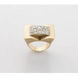 Diamond and gold ring