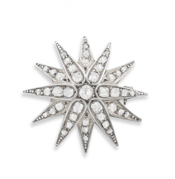 Late Victorian diamond-set star brooch/pendant - Image 2 of 2