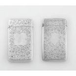 A late Victorian silver card case, Henry Pope, Birmingham, 1898