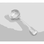 A George IV silver 'Fiddle' pattern sauce ladle, Jonathan Hayne, London, 1823