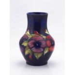 A Walter Moorcroft 'Pansy' pattern vase, 1947-1953