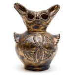 A Rorke's Drift stoneware owl sculpture