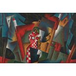 Diederick During; Figure in an Abstract Cityscape