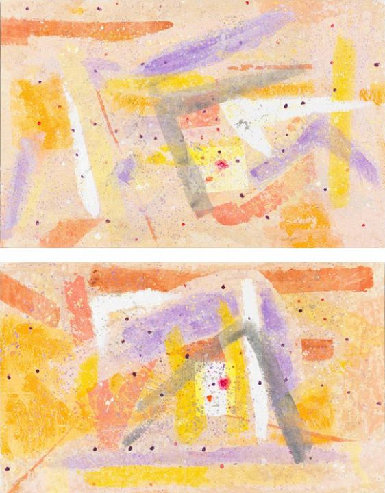 Sam Nhlengethwa; Spring I and II, diptych