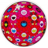 Takashi Murakami; Flowerball (3D) â€“ Red, Pink, Blue