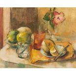 Irmin Henkel; Still Life with Jug and Melon