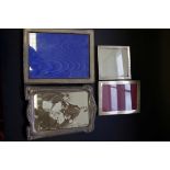 Four various modern silver easel photograph frames