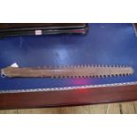 Taxidermy: a knifetooth sawfish rostrum (Anoxypritis Cuspidata), 63cm long.CITIES Certificate No:
