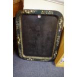 A Victorian papier-mache rectangular tray, stamped 'Jennens X Bettridge', 76 x 59cm, (restorations).