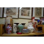 A collection of Japanese pottery and porcelain.