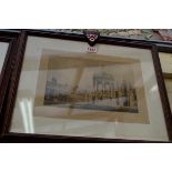 Hanslip Fletcher, two pencil signed engravings of 'Trinity College Cambridge', the oak frames with