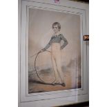 Henry Edridge, a young boy with a hoop, watercolour, 32 x 22.5cm.