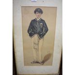 Three Vanity Fair prints, comprising 'In His Father's Steps', by Spy; 'An Artful Bowler', by Spy;