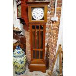 An oak longcase clock, the 9½in painted circular dial inscribed 'Aurange, a Villeneuve', 182cm high,