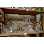 A mixed group of clear glass, to include a pair of Edinburgh crystal champagne bowls.