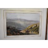 Follower of David Cox, figures and a horse and cart in a landscape, bears signature and dated