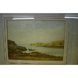 T E Taylor, 'Shetland', signed, watercolour, 24.5 x 34.5cm.