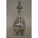 An Israeli sterling silver decanter, by Hadad Bros, 24.5cm high, 238g.