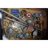 A collection of car radiator badges and related.