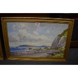 Samuel McLarnon (Irish), 'The Antrim Coast', a pair, each signed, watercolour, 29 x 46.5cm.
