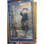 After Albert W Holden, 'Saluting the Admiral', chromolithograph, 69.5 x 47.5cm.