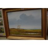 N Bradley-Carter, 'The Marshland of Westmoreland', signed, oil on board, 29 x 39cm.