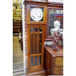 An oak longcase clock, the 9½in painted circular dial inscribed 'Aurange, a Villeneuve', 182cm high,