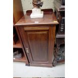 An Edwardian mahogany pot cupboard, 38cm wide.