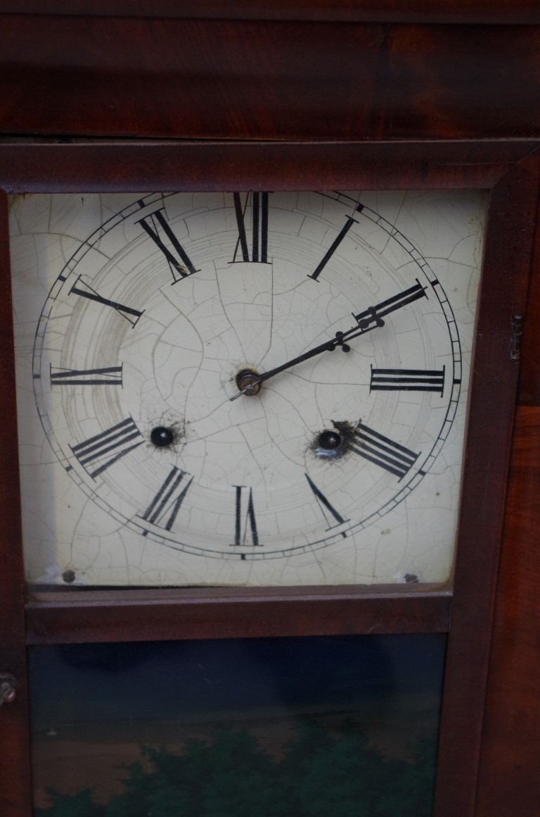 An 19th century American mahogany wall clock, by 'William L Gilbert & Co', 65.5cm high. - Image 2 of 4