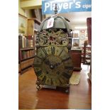 A 17th century and later brass lantern clock, the 6.5in dial inscribed 'G Thatcher, Cranbrook', 38cm