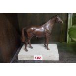 Simon Erland, 'Willow', a bronze racehorse, signed and inscribed AP and dated 1984, on plinth