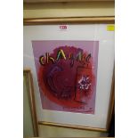 After Marc Chagall, Lithograph II, certificate of authenticity, 32.5 x 24cm,
