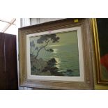 Jean Lafon, a Mediterranean coast, signed, oil on canvas, 31.5 x 39.5cm.