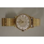 A Limit 9ct gold gentleman's mechanical wristwatch, cal 77, 31mm case, hallmark Birmingham 1956,