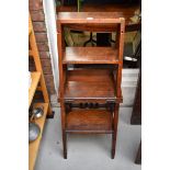 A set of late 19th/early 20th century walnut metamorphic library steps.Â