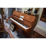 A Zimmermann model V mahogany upright piano, No. H72788, labelled Harrods, 142cm wide, with original