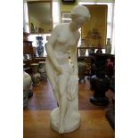 After Falconet, 'Venus', inscribed 'Made from Poletti e Ghio, Carrara' marble, 82.5cm high.