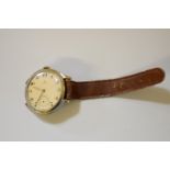 An unusual 1920s oversized driver's or pilot's manual wristwatch,Â the Omega signed painted dial