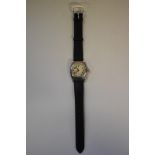 A 1940s Rolex oyster stainlessÂ steelÂ gentlemans manual windÂ  wristwatch, with luminous hands,
