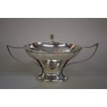 A silver three handled pedestal bowl, by Jones & Crompton, Birmingham ?, 17.5cm diameter, 303g
