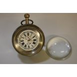 A vintage 'Soldiers Watch' glass ball clock, having Swiss movement, stem wind, 65mm.