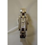 A boxed Jaeger Le Coultre Ideale diamond set stainless steel ladies wristwatch, model 460-8-08,