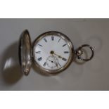 A Victorian engine turned silver half hunter pocket watch, by Charles Frodsham, having 37mm white