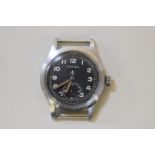 A WWII era Vertex 'Dirty Dozen' British military watch, the 36mm case stamped WWW, broad arrow and