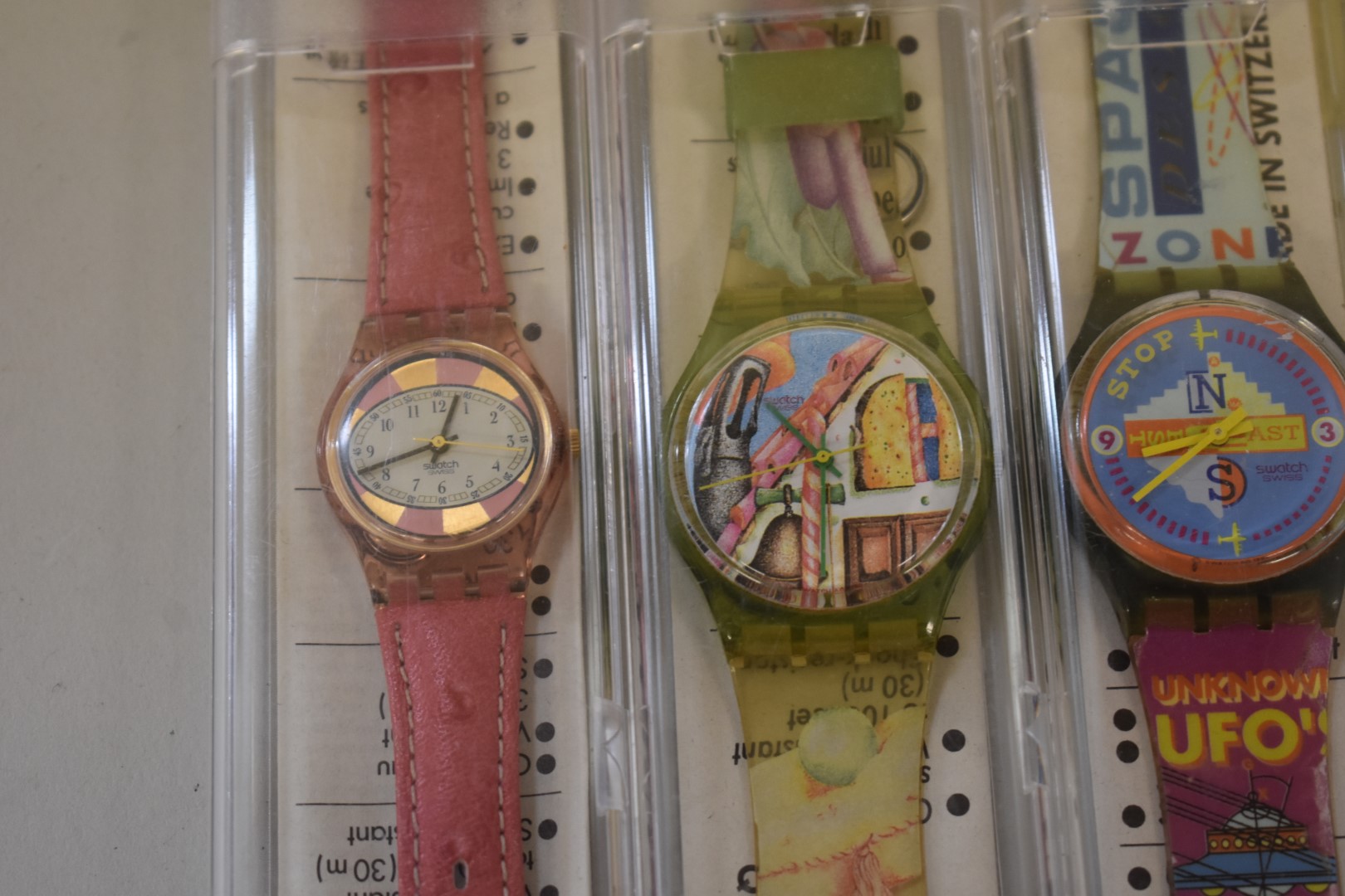 Four various boxed Swatch wristwatches, Lp 115, Photo shooting, Gym Sessions and Nueni. - Image 2 of 3